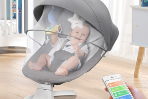 Шезлонг BabyStar электронный серый