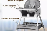 Стульчик для кормления серый