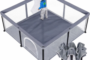 Игровой манеж 127x127x63 см, серый
