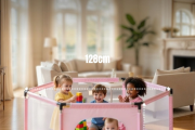 Игровой манеж 128x128x63 см, розовый