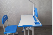 Парта BS растущая парта, 70x45x65 см, синий
